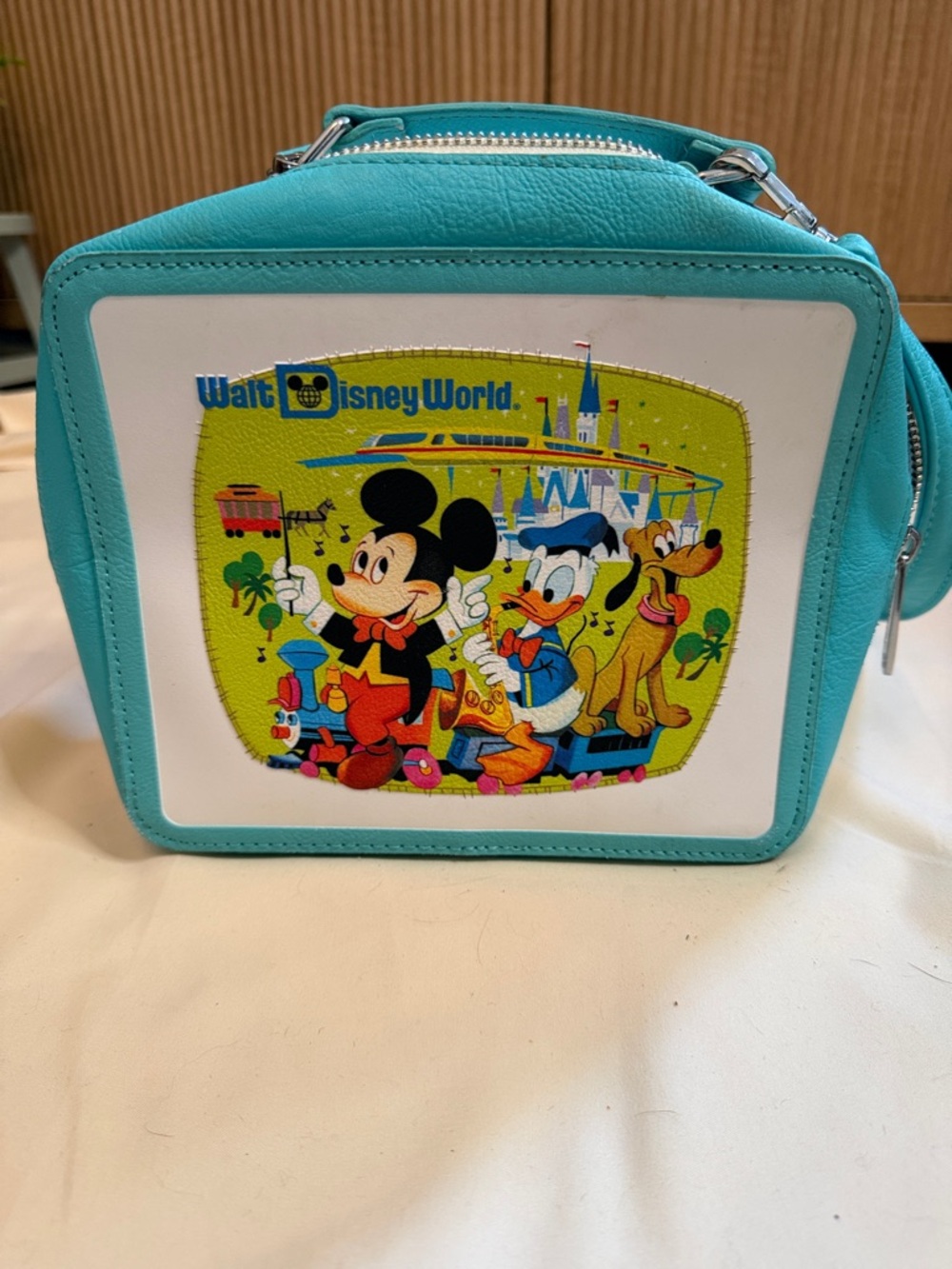 Loungefly Teal Walt Disney World Character Square Crossbody Bag